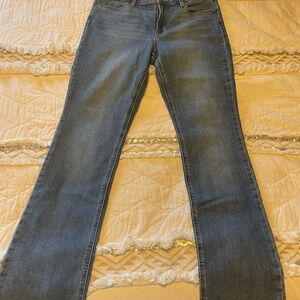 Old Navy Women's Mid Rise Boot Cut Jeans in Blue - 4R